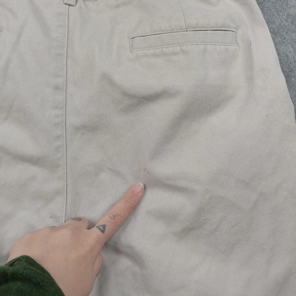 Nautica Shorts‎ Boys 18 Beige School Uniform Twill Flat Front Chino Bermuda